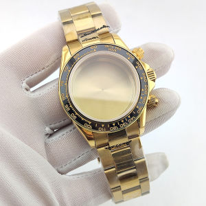 39mm VK63 Case Stainless Steel Sapphire Glass Waterproof Case High Quality Stainless Steel Ceramic Bezel Case Fit VK63 Movement