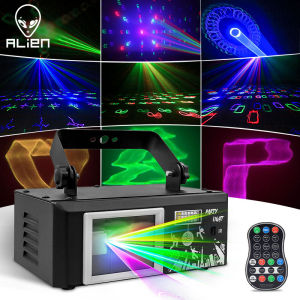 ALIEN 6IN1 Stage Laser Light for Disco Party LED UV Stage Lighting System KTV Bar Stage Lights Holiday Club Laser Show Effects