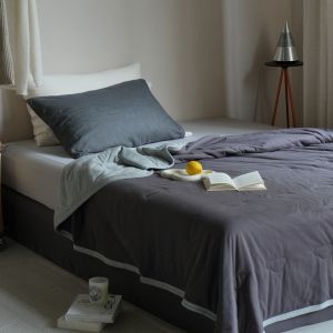 Simple Pure Color Knitted Cotton Summer Cooling Quilt Breathable Linen Cotton Machine Washable 100% Cotton Air Conditioning Quilt