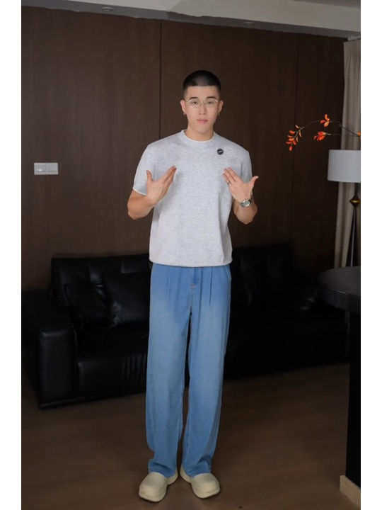 OUMULONG | Men Thin Ice Feel American Functional Drapey Loose Fit Dress  Pants | Lazada