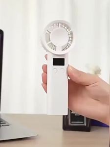 Quạt Cầm Tay Mini Có Thể Sạc Lại Với Màn Hình Kỹ Thuật Số 120 Cài Đặt Tốc Độ Quạt Làm Mát Di Động Yên Tĩnh Tiện Ích Cho Văn Phòng Du Lịch Mùa Hè