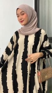 Jenna Kaftan Gamis Jumbo Busui Rayon Premium Motif Terbaru Elegan Dan Mewah