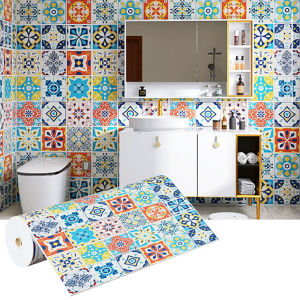 40cm European self-adhesive wallpaper waterproof and oil resistant kitchen wall stickers bathroom wallpaper cabinet wallpaper