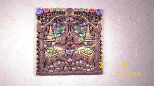 ไม้ดอกไม้กระดานสไตล์เอเชียอาคเนย์ตกแต่งบ้านเข้าประตูไม้แกะสลักช้างแขวนผนังเครื่องประดับภาพวาดบัวติดผนังช้างแขวนจานโลตัสแขวนบอร์ดภาพวาดแขวนตกแต่งผนัง