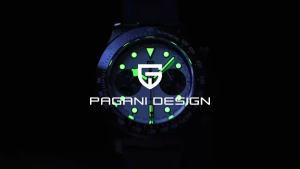 PAGANI DESIGN Pink Panda Mens Watch Quartz Wristwatches Luxury Speed Chronograph Watch For Men AR Sapphire Waterproof Luminous