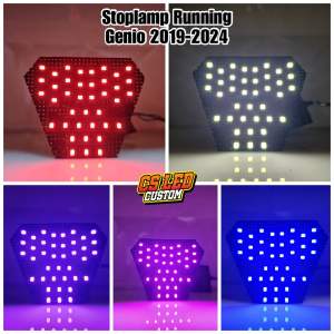 Stoplamp running honda genio / genio 2019-2024 11 mode led strip