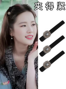 Large Velvet Hair Clip Edge Card Silk Duckbill Hair Clamp Black No Trace Hair Clip Bangs Clamp Edge Clamp Korean Style Hair Accessories