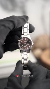 Jam Tangan Wanita Alba Prestige AN8049X1 Black Dial Stainless Steel Strap