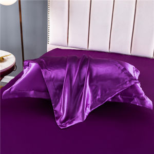 Summer Double-Sided Ice Silk Pillowcase a Pair Take 2 Single Tencel Slip Bare Sleeping Silk Pillowcase 48 X74cm Pillowcase