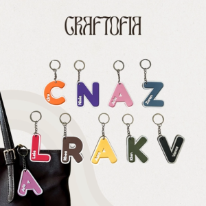 CRAFTOFIA Personalized Name & Initial Keychain/ Name Charm/ Giveaways I Premium 3D Printed PLA