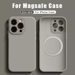 For Magsafe Liquid Silicone Cases For iPhone 15 13 12 11 14 Pro Max Plus Camera Protective Wireless Charging Magnetic Back Cover