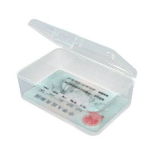 Clear Plastic Storage Box 9x6x3cm with Lid Small Airtight Organizer for Cards Coins Jewelry Crafts Stackable Container