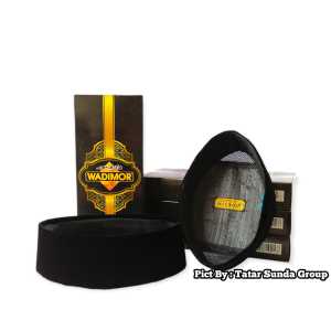 Wadimor Peci Pendek Tinggi 7 Cm 8 Cm 9 Cm 10 Cm Songkok Bludru Hitam Halus Lembut Tebal