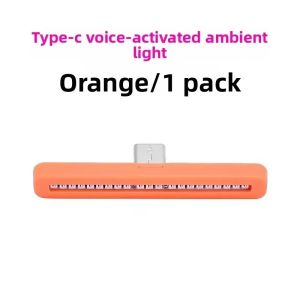 Aitemay Type-C Voice Activated Ambient Light USB Rhythm Lamp Music Sync LED Bar For Car Interior Gaming Desktop Phone Decor