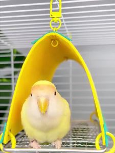 Parrot Hanging Nest Triangle Bird House Breathable Fabric Summer Sleeping Hut for Small Medium Parrots Finches Sparrows
