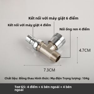 Vòi Chậu Rửa Bát Hai Đầu Vòi Máy Giặt Ba Chiều Một Vào Hai Ra Phụ Kiện Vòi Chậu Bằng Đồng Lắp Đặt Tại Nhà