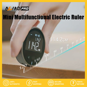 Aumopro Little Q đa chức năng điện Cai Trị 3897.64inch 8 chức năng đo chiều dài khối lượng đo đồng hồ đo khoảng cách với màn hình LCD có thể sạc lại nhỏ thông minh dài khoảng cách Cán công cụ đo