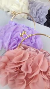 Clutch Pesta Kelopak Bunga Import 6654 - 23 cm