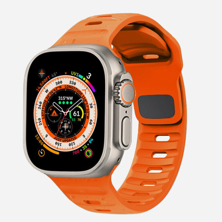 Silicone Sport Band for Apple Watch Ultra / Ultra 2 49mm Case Strap ...