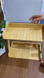 Kệ Đựng Gia Vị Kệ Đa Năng 2 Tầng Gỗ Tự Nhiên Chống Mối Mọt Ẩm Ướt Kệ Chứ Z