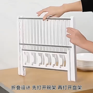X Shape Foldable Dish Rack Plastic Lightweight Durable Rak Pinggan Modern Kitchen Drying Organizer