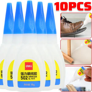 Dizoey 10/1Pcs 502 Strong Glue Quick-Drying Cyanoacrylate Adhesive Glue for Leather Rubber Wood Metal Repair Office Bond Liquid Glue