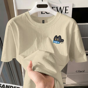 Pure Cotton Short Sleeve T-Shirt Mens Loose Fit Summer Trendy Brand Teenage Student Half Sleeve Body Shirt Breathable Citywalk