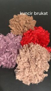 STIPA Kuncir Kain Brukat Cepol Hijab Jumbo Ikat Rambut Scrunchie Karet Kunciran Hair Band Accessories Karet Wanita Anak LZ