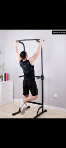 Free Standing Pull Up Station Adjustable Height 170cm-210cm Multi Function Dip Bar Home Gym Strength Training Frame