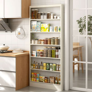 Ultra-Thin One-Piece Kitchen Storage Rack Wall-Mounted Multi-Functional Spice Organizer Door-Back Home Decor Utility Shelf