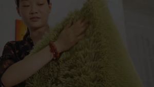 Karpet bulu bulat diameter 100 tebal 2.5cm isi busa LP