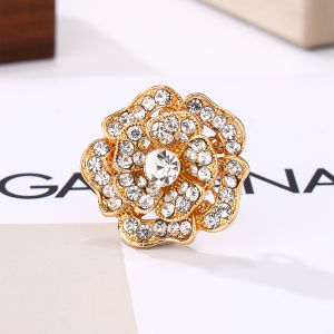 1pcs High End Rhinestone Flower Shape Sewing Buttons For Clothing Luxury Crystal Bag Shoes Scaft Buttons DIY Decor Supplies
