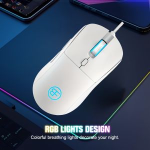 Ergonomic Wired Gaming Mouse USB Optical Wired Mouse RGB Lighting Wired Computer Mouse for PC Laptop Desktop Gamer Office