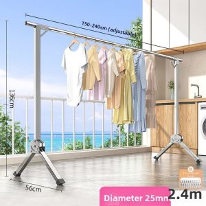 Stainless Steel Foldable Retractable Clothes Drying Rack