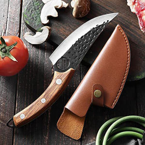 Japanese Knife Original Boning Knife Nikuya Kitchen Knife Chef Knife Meat Cleaver with Leather Case and Gift Box