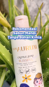 Flos Aurum Castile Soap Blissful 250ml – Sabun Cair | Sabun Kulit Eksim | Sabun Kulit Sensitif | Sabun Mandi Natural | Sabun Non SLS | Sabun Organik