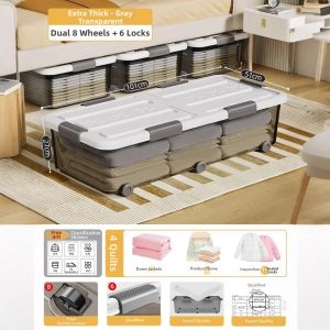 XUNHUAI | Under Bed Storage Drawer For Blankets Shoes Clothes Toys Plastic