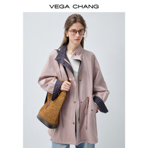 VEGA CHANG | Áo Khoác Cổ Đứng Điều Chỉnh Dây Rút Lazy Style