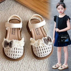 Summer Girls Princess Sandals Woven Enclosed Soft Sole