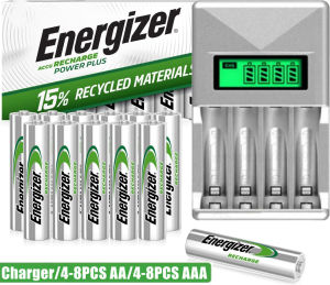 Free Storage Box🎁4-8PCS AA/AAA Rechargeable Battery 900mAh 2450mAh with Storage Box 4 Slots LCD Display Smart NI-MH Charger