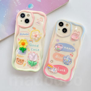 3D Crystal Phone Cases: Rainbow Flower & Candy Bear Designs