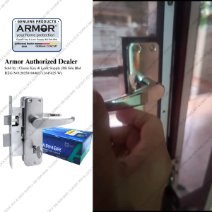 Armor mortise lock ALM H-3003 lever handle metal grill or wooden door use