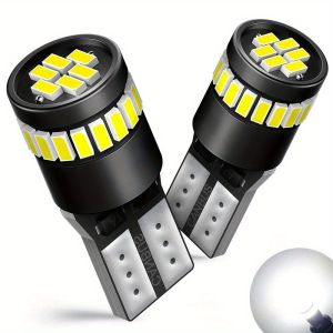 2 Bóng Đèn LED 194 6000K Trắng Dùng Cho Đèn Trần Xe Đèn Cửa Đèn Bản Đồ Đèn Cốp Đèn Biển Số 168 175 2825 W5W T10 24-SMD 3014 Chipsets