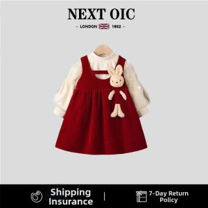 NEXT | Bộ Đầm Bé Gái Mùa Thu Đông Flannel Đỏ Công Chúa