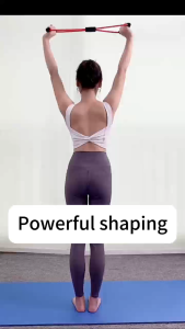 Suki mart Figure-Eight Resistance Band Home Yoga Fitness Back Opener Shoulder Stretcher for women