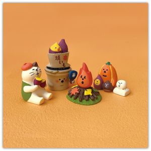 Grocery Autumn Harvest Tide Play Japanese ZAKKA Persimmon Cat INS Bonsai Food Play Decorative Resin Doll Small Ornament