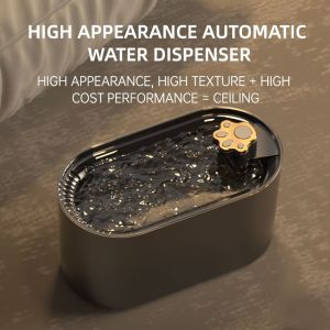ABS Material Cat Drinking Fountain Automatic Pet Drinking Fountain Dog Drinking Fountain with Water Level Window 3 Liters Suitable for Use Inside Cats