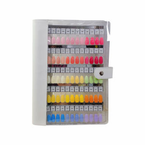 Premium Acrylic Magnetic Nail Swatch Book 120 Color Chart for Gel Polish Display & Press-on Nails Portable Pro Tool