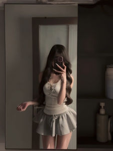 Váy Ngắn Xếp Ly Màu Xám Cho Nữ Mùa Hè Cạp Cao Dáng Chữ a Váy Thể Thao Thường Ngày Chống Ánh Sáng Nửa Thân Váy Ngắn