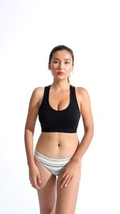 6PCS/Set Cotton Panties Women Striped Briefs Low Waist Bottoms Underpants Lingerie